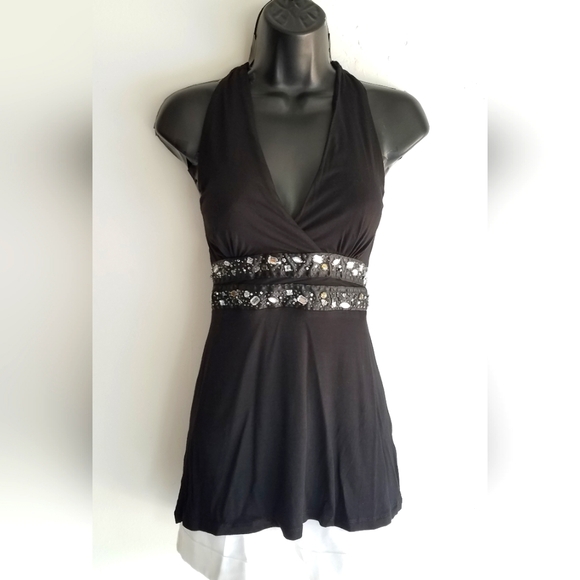 MaxSport Halter Tunic With Embellished Inset - Picture 9 of 12